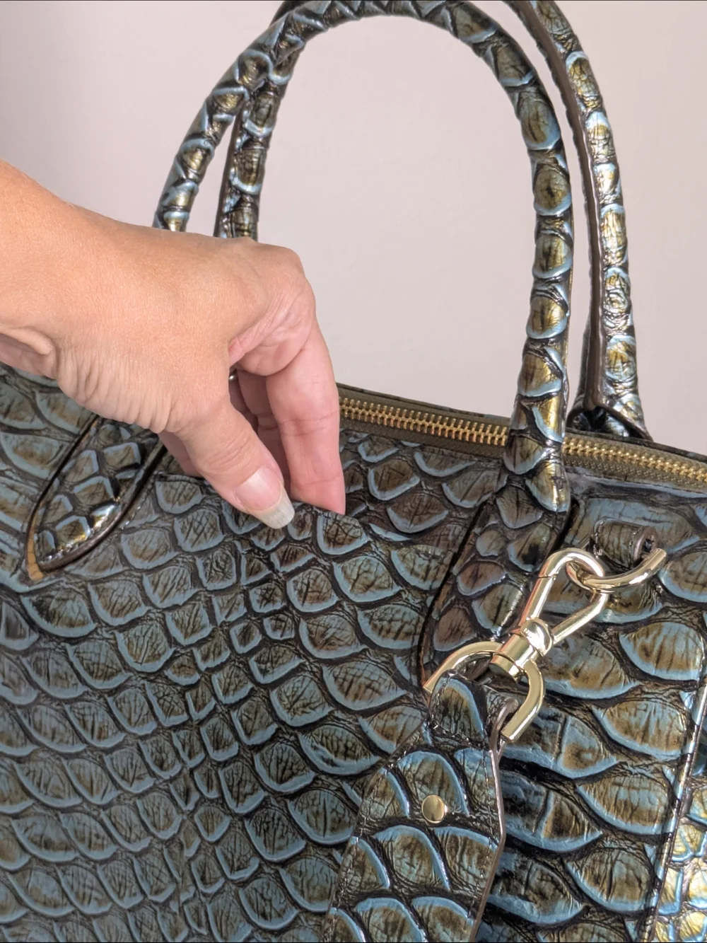 Brahmin Large Duxbury Satchel Rare Bird of Paradise Satchel Genuine Authentic